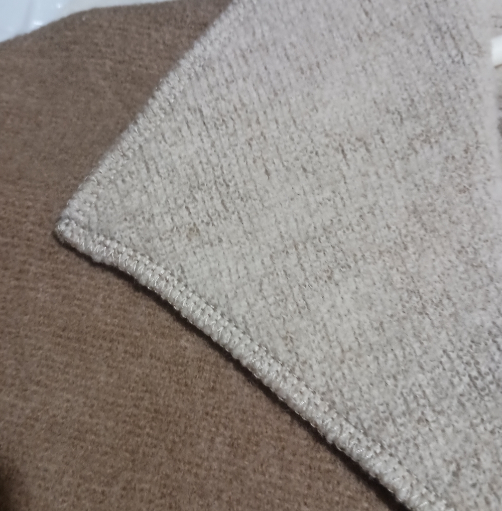 Pendleton 100% Merino Virgin Wool Double-Faced Sweater Jacket - Camel & Cream -L - Picture 6 of 10